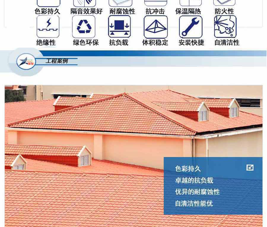 建筑屋面領(lǐng)域的發(fā)展趨向，合成樹脂瓦的優(yōu)點(diǎn)